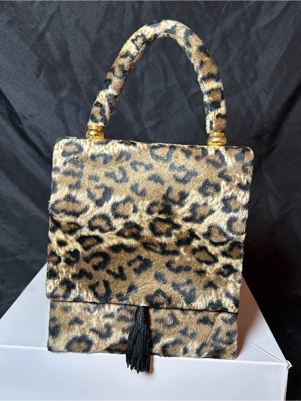 Vintage 1990s FIORUCCI faux leopard print handbag EXCELLENT Condition like new